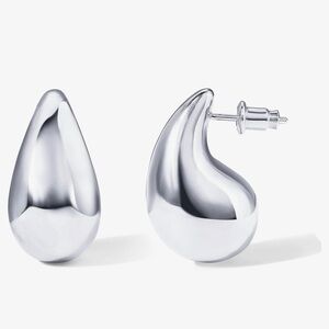 Elegant Silver Teardrop Earrings